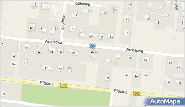 Brwilno, Wrzosowa, 70, mapa Brwilno