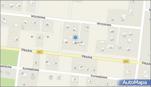 Brwilno, Wrzosowa, 98, mapa Brwilno