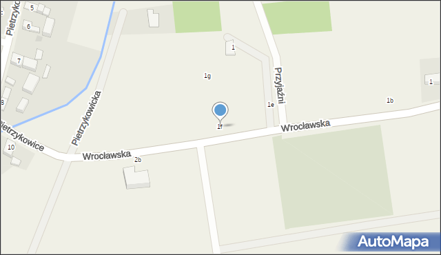 Brzezia Łąka, Wrocławska, 1f, mapa Brzezia Łąka