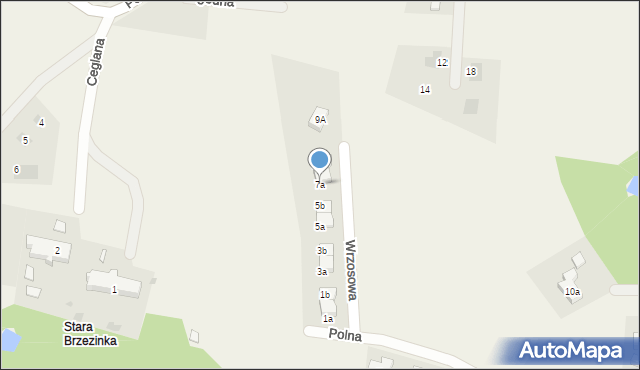 Brzezinka Średzka, Wrzosowa, 7a, mapa Brzezinka Średzka