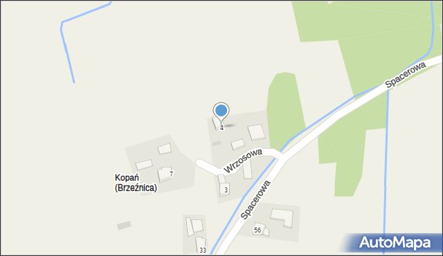 Brzeźnica, Wrzosowa, 4, mapa Brzeźnica