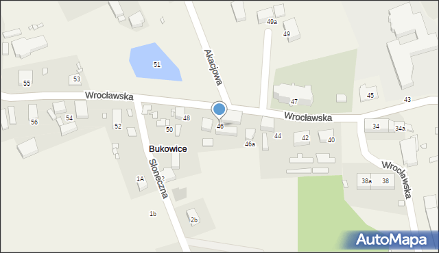 Bukowice, Wrocławska, 46, mapa Bukowice