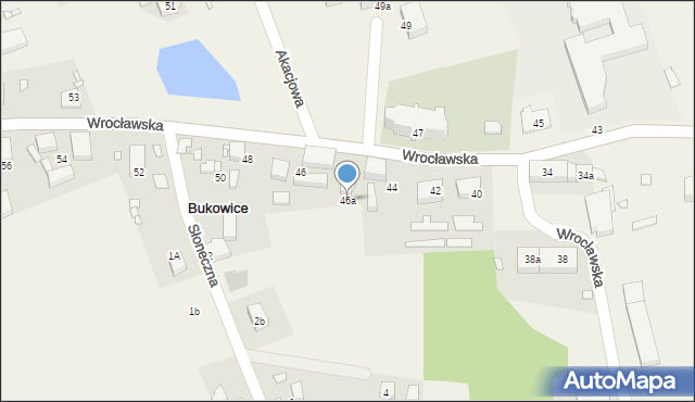 Bukowice, Wrocławska, 46a, mapa Bukowice