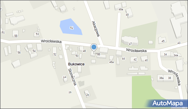 Bukowice, Wrocławska, 46b, mapa Bukowice