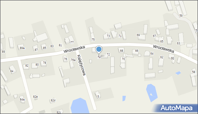 Bukowice, Wrocławska, 74, mapa Bukowice