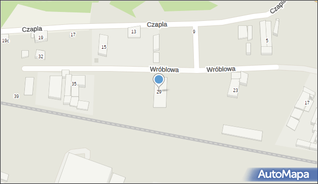 Bydgoszcz, Wróblowa, 29, mapa Bydgoszczy