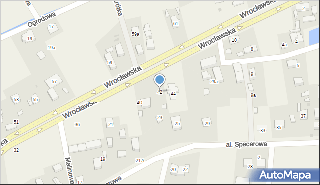 Byków, Wrocławska, 42, mapa Byków