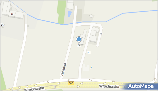 Byków, Wrocławska, 7A, mapa Byków