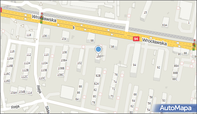 Bytom, Wrocławska, 100, mapa Bytomia