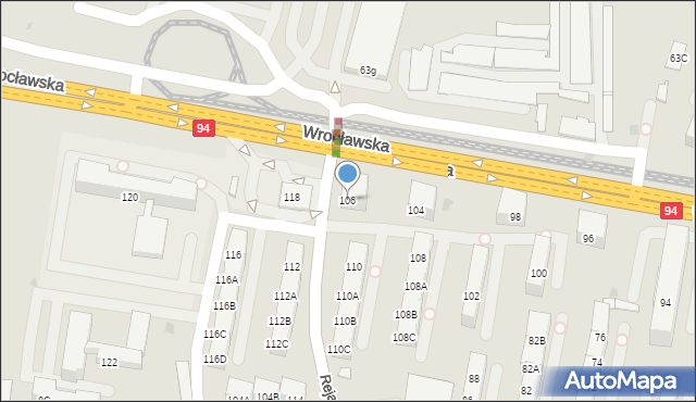 Bytom, Wrocławska, 106, mapa Bytomia