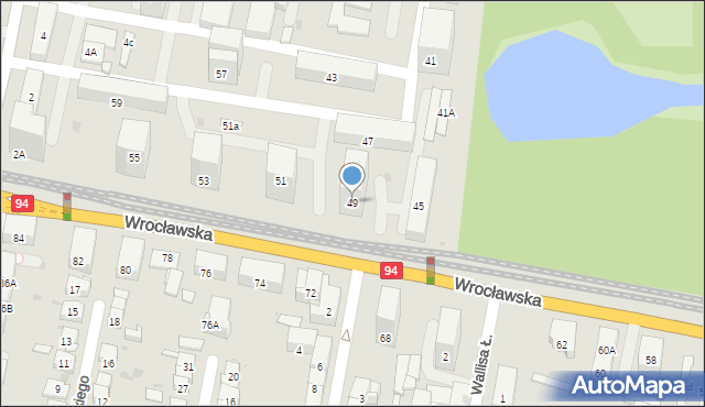 Bytom, Wrocławska, 49, mapa Bytomia