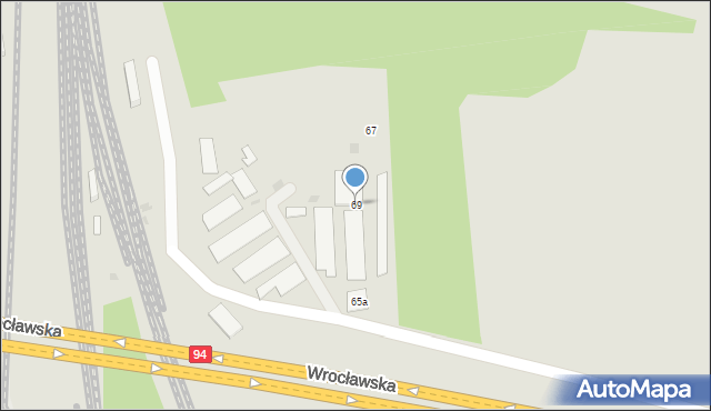 Bytom, Wrocławska, 69, mapa Bytomia