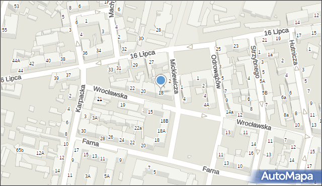 Chorzów, Wrocławska, 18, mapa Chorzów