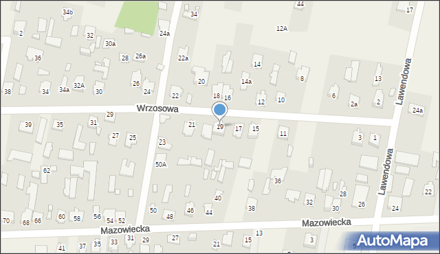 Chrośla, Wrzosowa, 19, mapa Chrośla