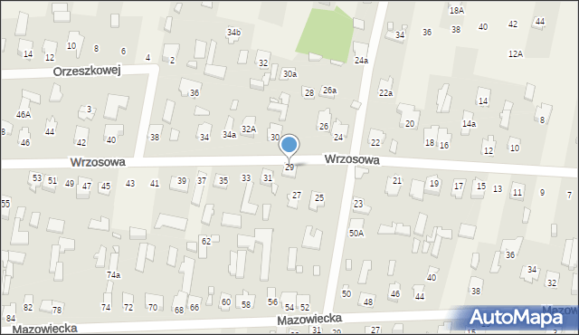 Chrośla, Wrzosowa, 29, mapa Chrośla