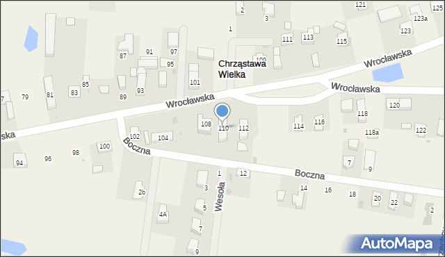 Chrząstawa Wielka, Wrocławska, 110, mapa Chrząstawa Wielka