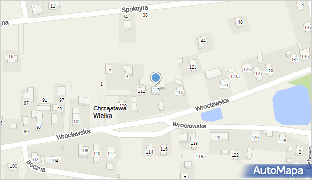 Chrząstawa Wielka, Wrocławska, 113, mapa Chrząstawa Wielka