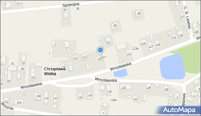 Chrząstawa Wielka, Wrocławska, 119, mapa Chrząstawa Wielka