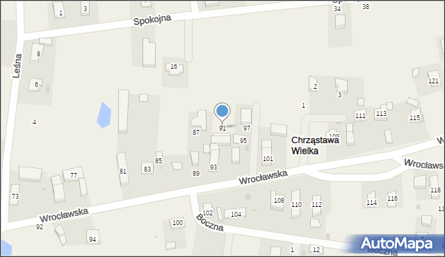 Chrząstawa Wielka, Wrocławska, 91, mapa Chrząstawa Wielka