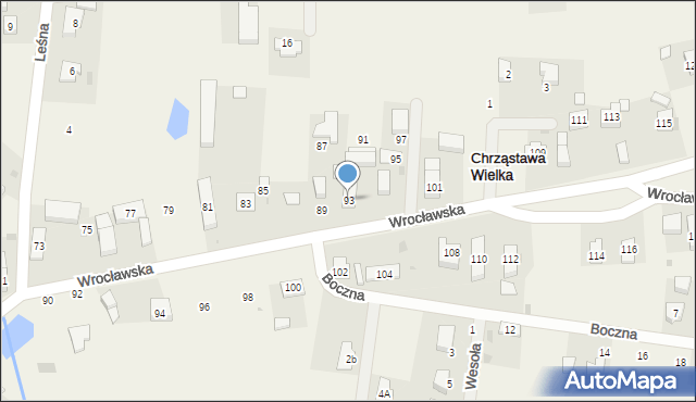 Chrząstawa Wielka, Wrocławska, 93, mapa Chrząstawa Wielka