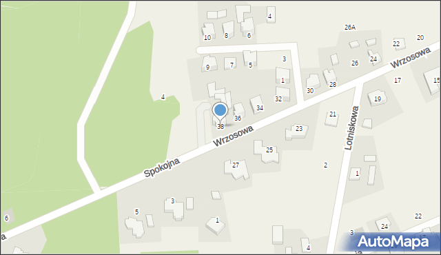 Chwalęcice, Wrzosowa, 38, mapa Chwalęcice