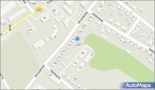 Czarnków, Wroniecka, 114a, mapa Czarnków