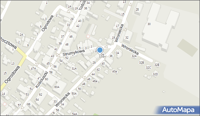 Czarnków, Wroniecka, 27, mapa Czarnków