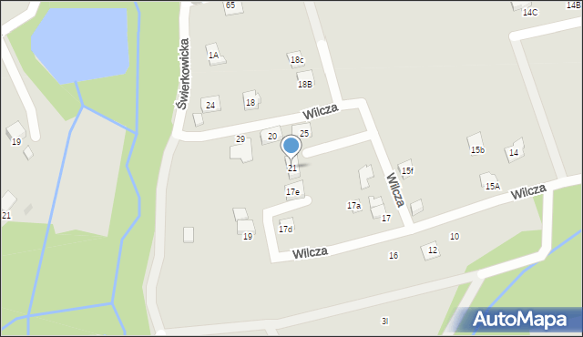 Czechowice-Dziedzice, Wrzosowa, 21, mapa Czechowic-Dziedzic