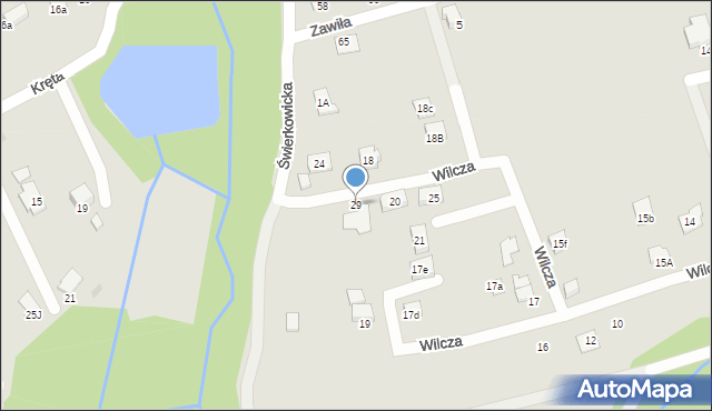 Czechowice-Dziedzice, Wrzosowa, 29, mapa Czechowic-Dziedzic