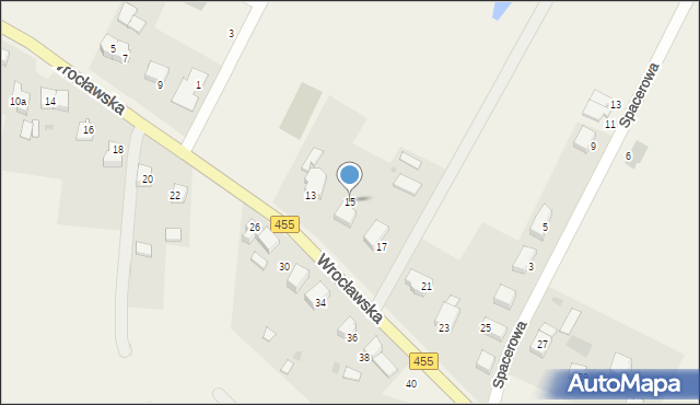 Czernica, Wrocławska, 15, mapa Czernica