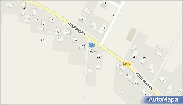 Czernica, Wrocławska, 20, mapa Czernica