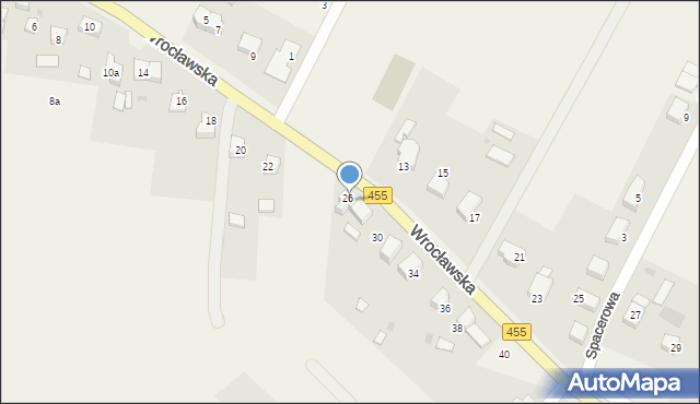 Czernica, Wrocławska, 28, mapa Czernica