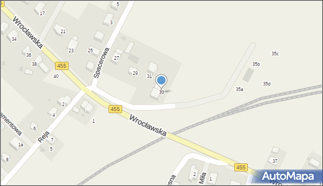 Czernica, Wrocławska, 33, mapa Czernica