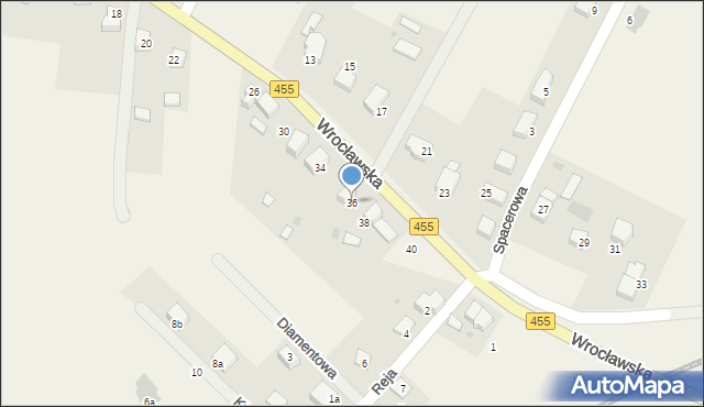 Czernica, Wrocławska, 36, mapa Czernica