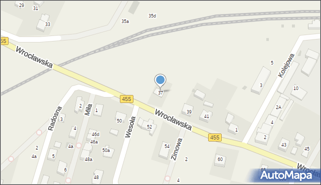 Czernica, Wrocławska, 37, mapa Czernica