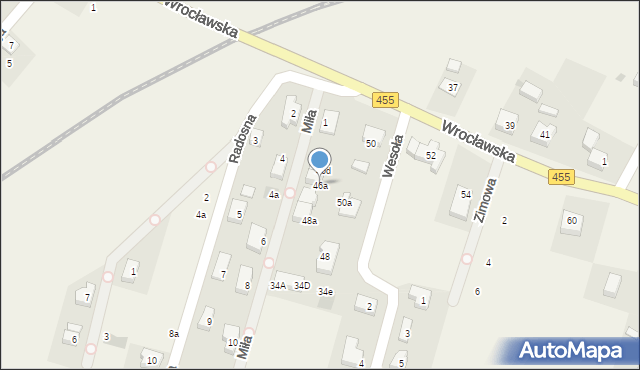 Czernica, Wrocławska, 46a, mapa Czernica