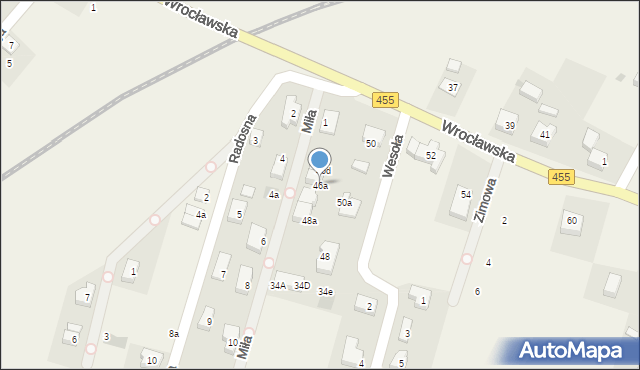 Czernica, Wrocławska, 46a, mapa Czernica