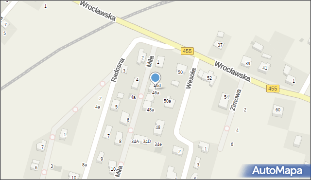 Czernica, Wrocławska, 46b, mapa Czernica