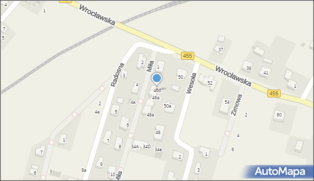 Czernica, Wrocławska, 46d, mapa Czernica