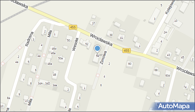 Czernica, Wrocławska, 54, mapa Czernica