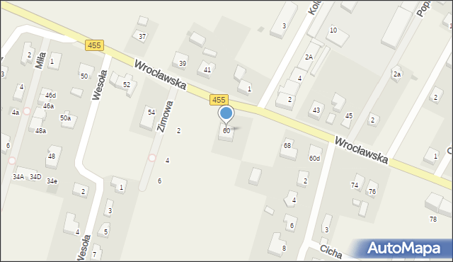 Czernica, Wrocławska, 60, mapa Czernica