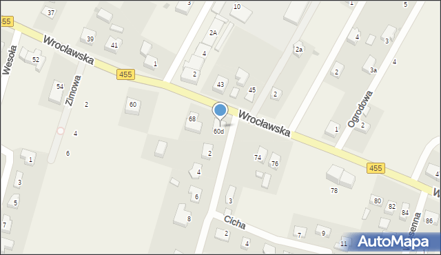 Czernica, Wrocławska, 70, mapa Czernica