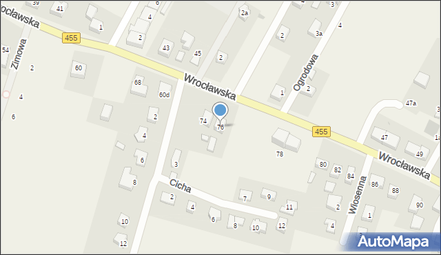 Czernica, Wrocławska, 76, mapa Czernica