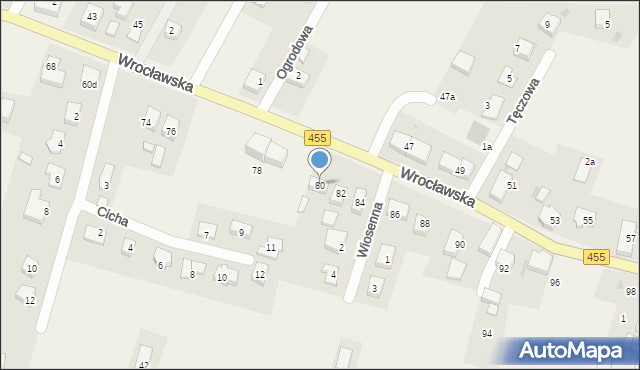 Czernica, Wrocławska, 80, mapa Czernica