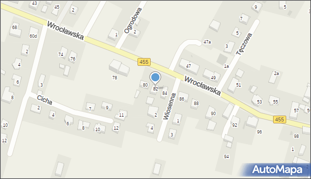 Czernica, Wrocławska, 82, mapa Czernica