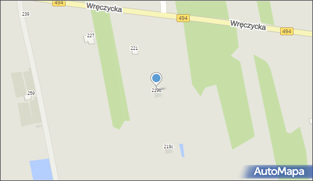 Częstochowa, Wręczycka, 219b, mapa Częstochowy