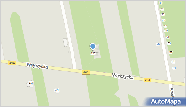 Częstochowa, Wręczycka, 230, mapa Częstochowy