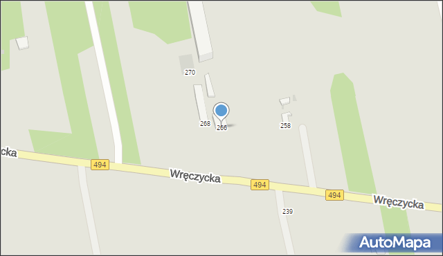 Częstochowa, Wręczycka, 266, mapa Częstochowy