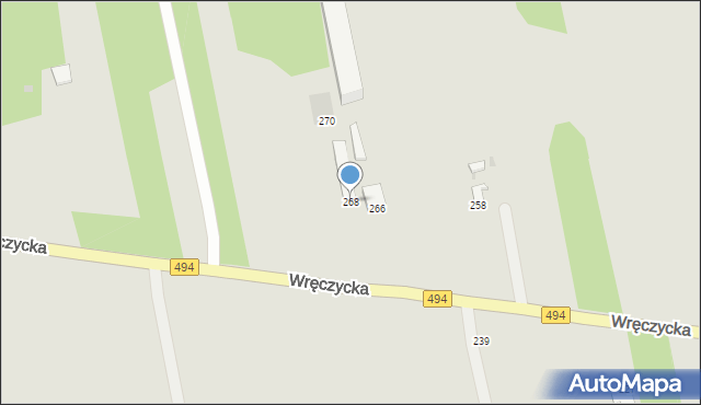 Częstochowa, Wręczycka, 268, mapa Częstochowy