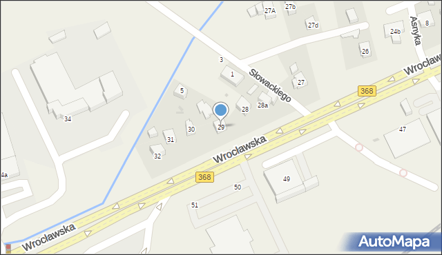 Długołęka, Wrocławska, 29, mapa Długołęka